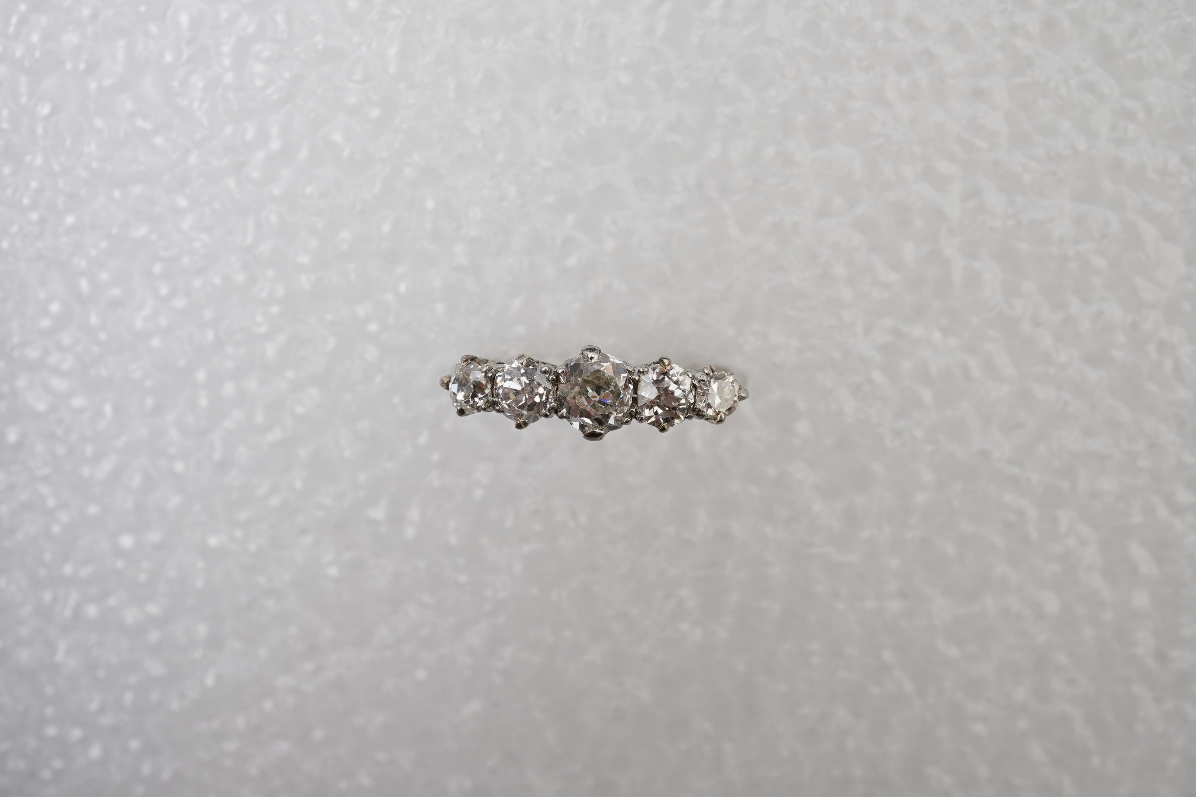 A diamond five-stone ring, early 20th century